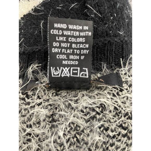 BCBGMaxAzria Sweater Vest Open Front Multicolor Print Knit Asymmetric - Picture 13 of 13